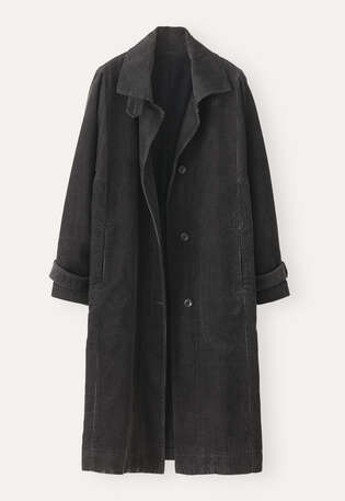 Funnel-neck coat, Charcoal, webstill