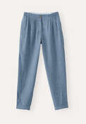 Tapered trousers, Petrol blue, webstill