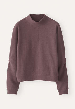 Tuck sleeve sweatshirt, Purple, webstill
