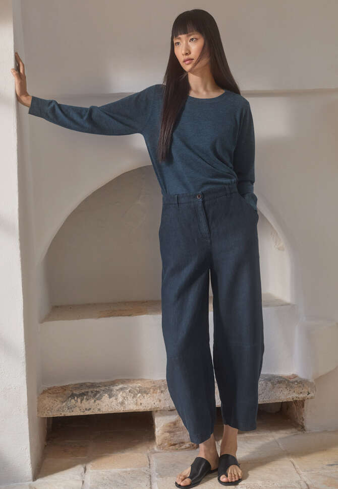 Barrel-leg trousers, Midnight, completeTheLook