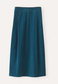 Pleat-front skirt, Dark teal, webstill