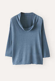 Cowl-neck sweater, Denim, webstill