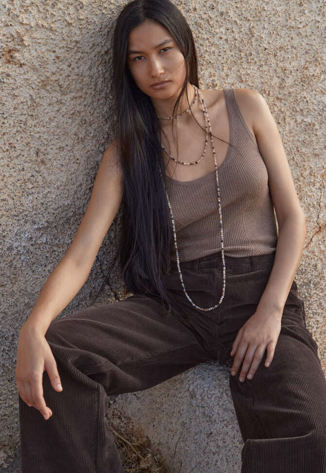Bead necklace, Agate, completeTheLook