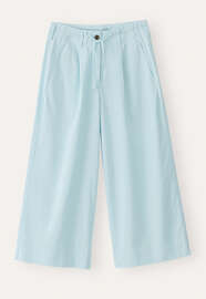 Pleat-front cropped trousers, Sky, webstill