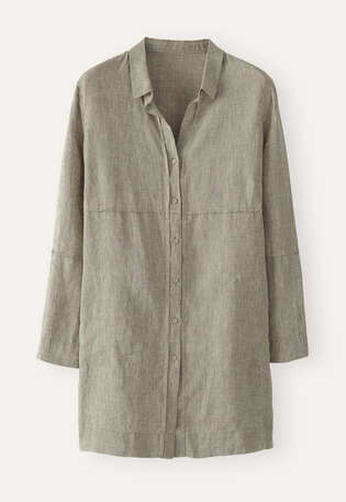 Longline shirt, Soft khaki, webstill
