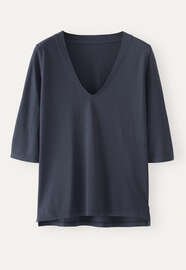 V-neck T-shirt, Dark petrol, webstill