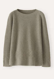 Stitch-hem sweater, Dried sage, webstill