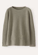 Stitch-hem sweater, Dried sage, webstill