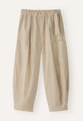 Cropped pull-on trousers, Pale stone, webstill
