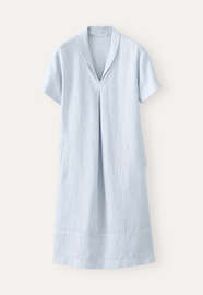 Shawl-collar dress, Cloud blue, webstill