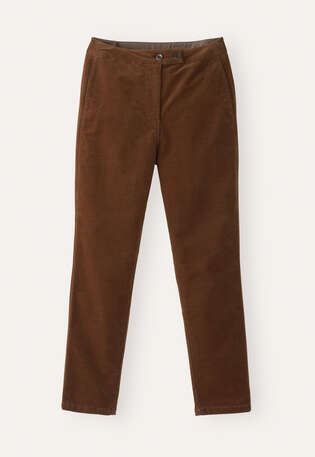 Slim tapered trousers, Dark toffee, webstill