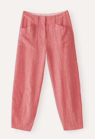 Front-seam trousers, Pink coral, webstill
