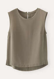 Sleeveless top, Dark olive, webstill