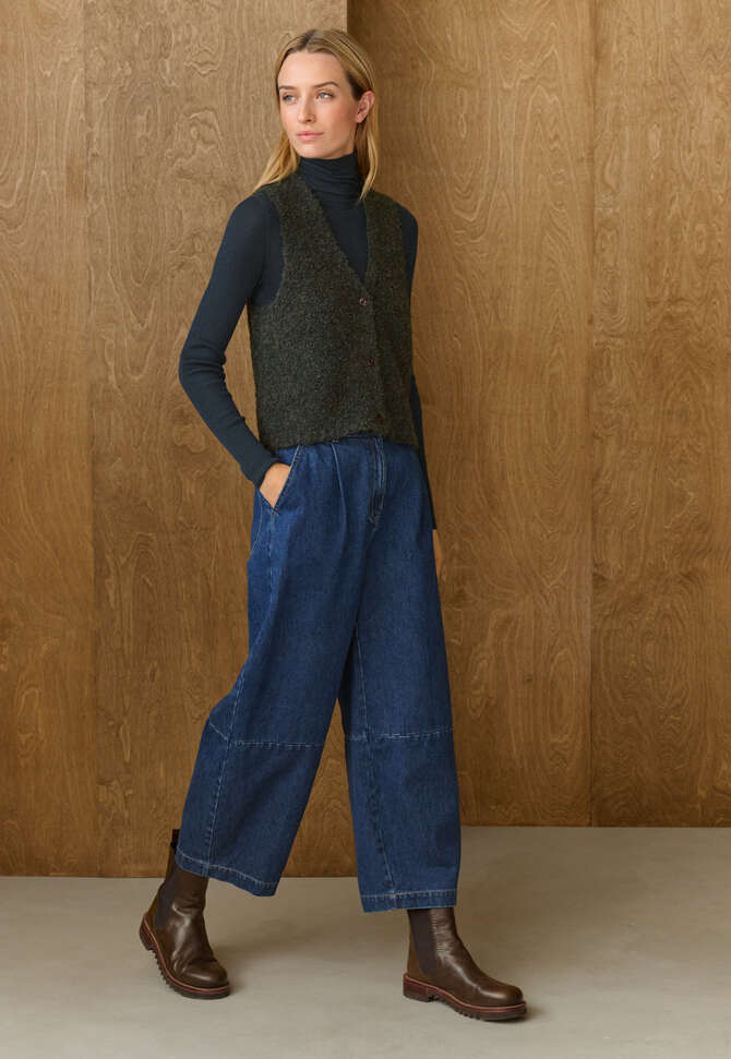 Ribbed sweater, Dark petrol, completeTheLook