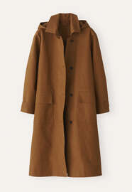 Hooded trench coat, Toffee, webstill