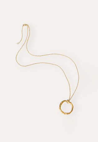 Pendant necklace, Gold, webstill