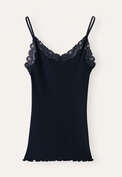 Lace-trim vest, Midnight, webstill