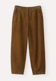Cropped tapered-leg trousers, Tobacco, webstill