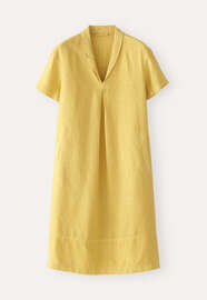 Shawl-collar dress, Yellow sun, webstill