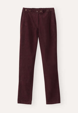 Tapered-leg trousers, Damson, webstill