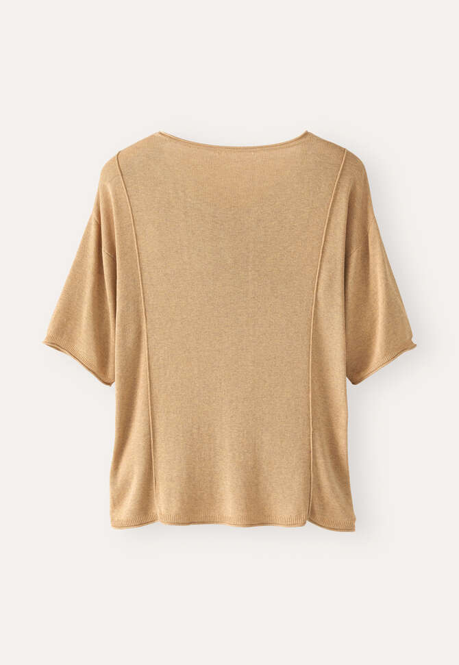 Scoop-neck sweater, Soft gold, completeTheLook