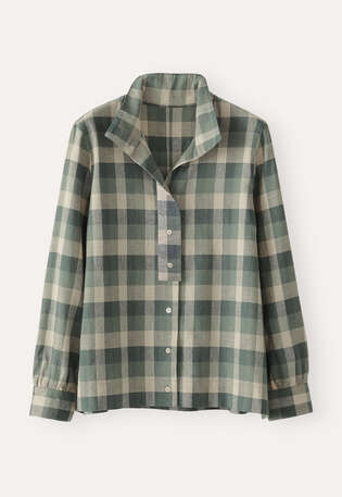 Checked shirt, Forest ecru, webstill
