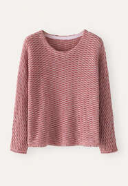 Rib-stitch sweater, Soft cerise, webstill