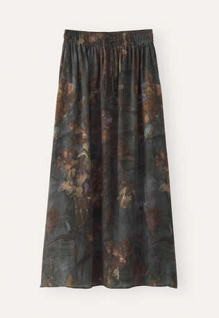 Printed skirt, Charcoal rust, webstill