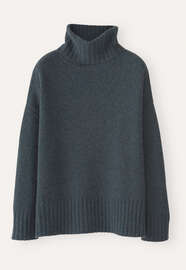 Roll-neck sweater, Petrol slate, webstill