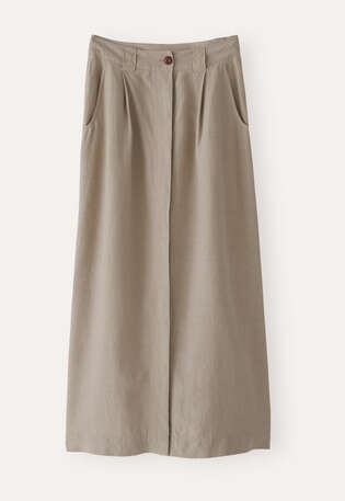 Button-front skirt, Soft birch, webstill