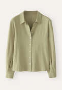 Curved-sleeve blouse, Pale olive, webstill