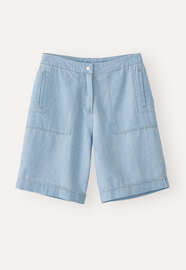 Indigo-dyed shorts, Pale denim, webstill