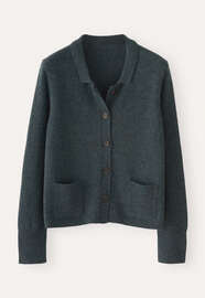 Knitted jacket, Petrol slate, webstill