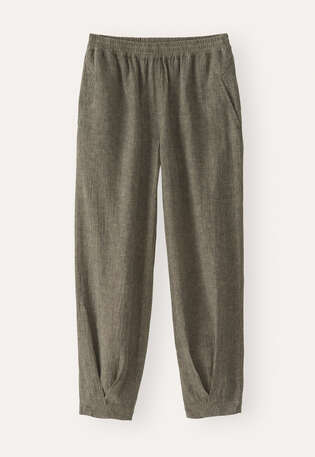 Crinkle tapered trousers, Black fawn, webstill