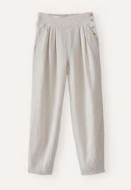 Cropped pleated trousers, Ice grey, webstill