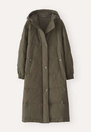 Long padded coat, Khaki brown, webstill