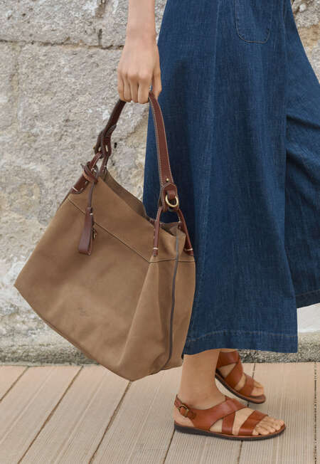 Large shoulder bag, Pale taupe, completeTheLook