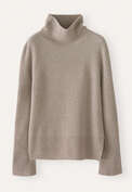Roll-neck sweater, Soft taupe, webstill