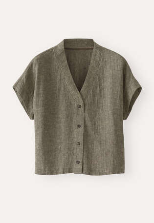 V-neck top, Black fawn, webstill