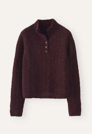 Button-neck sweater, Claret, webstill