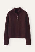 Button-neck sweater, Claret, webstill