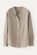 Gingham blouse, Mint taupe, webstill