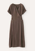 Tie-back dress, Coffee, webstill