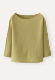 Boat-neck sweater, Lime, webstill