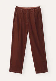 Pleat-front trousers, Chestnut brown, webstill