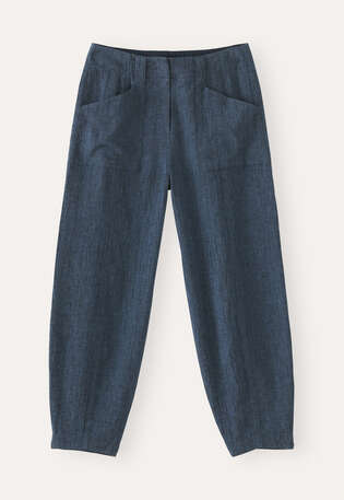 Front-seam trousers, Dark indigo, webstill