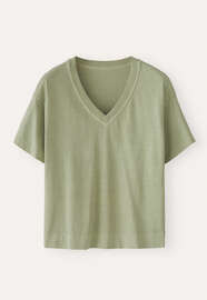 V-neck T-shirt, Pale fern, webstill