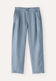 Cropped tapered trousers, Denim, webstill