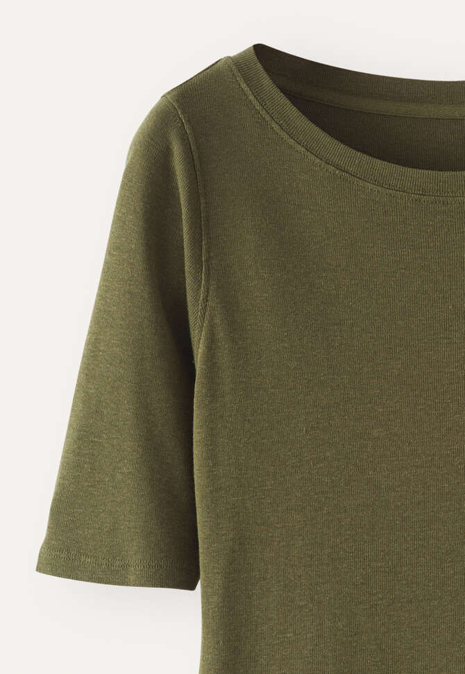 Ribbed jersey top, Forest, completeTheLook