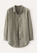 Seersucker checked shirt, Khaki sage, webstill